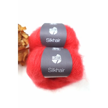 Lana Grossa Silkhair 147 Framboise Coral