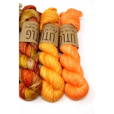 Litlg Singles Set Citrus 6 skeins 100% yarn fingering Superwash Merino premium , 1 single ply 