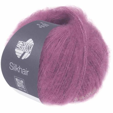 Lana Grossa Silkhair 216 Mauve mohair fin très doux .