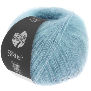 Lana Grossa Silkhair 201 Delicate Blue mohair fino muy suave