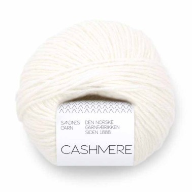 Cashmere 1002 White Sandnes Garn