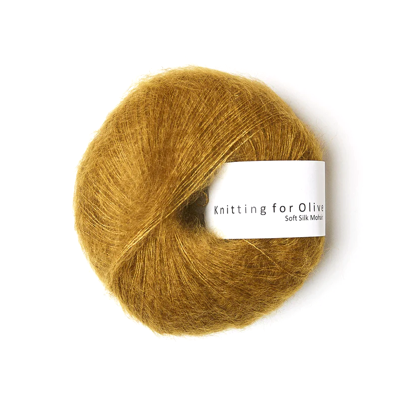 Soft Silk Mohair Dark Mustard RMS Knitting for Olive