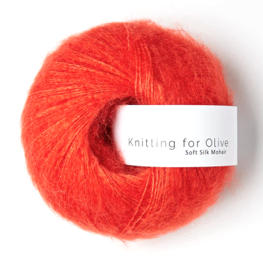 Soft Silk Mohair Blood Orange RMS Knitting for Olive
