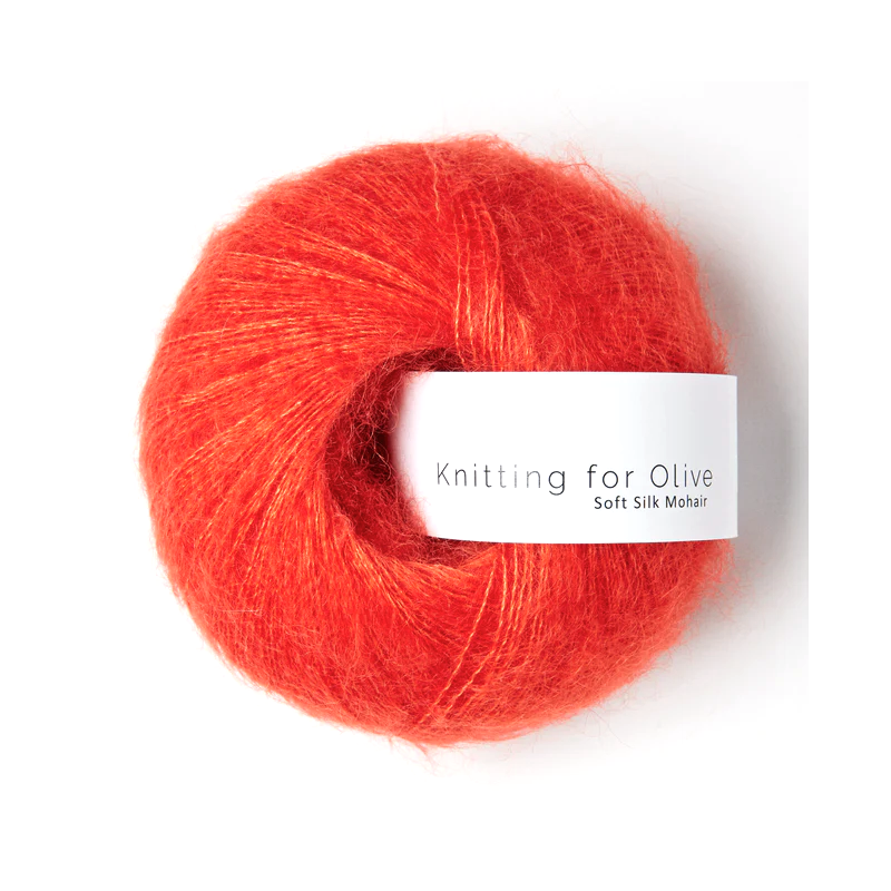 Soft Silk Mohair Blood Orange RMS Knitting for Olive