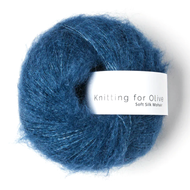 Knitting For Olive Soft Silk Mohair Blue Tilt Mohair Strong, Responsibly and ethically sourced