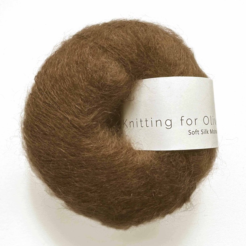 Soft Silk Mohair Dark Cognac RMS Knitting for Olive