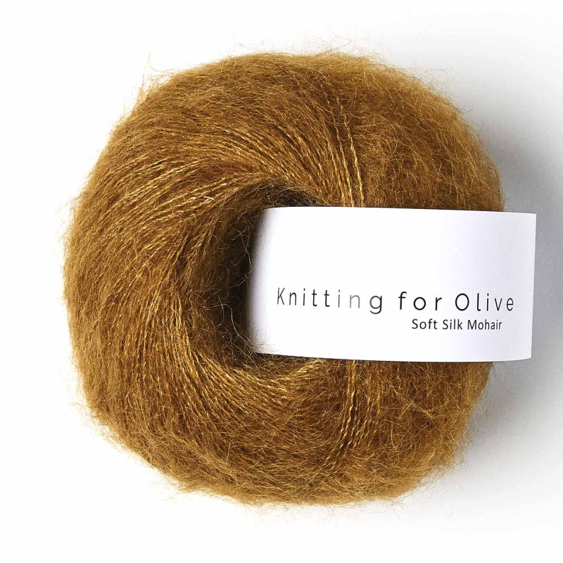 Knitting For Olive Soft Silk Mohair Ocher Brown Mohair Strong, Responsibly and ethically sourced
