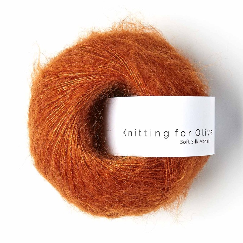 Soft Silk Mohair Burnt Orange RMS Knitting for Olive