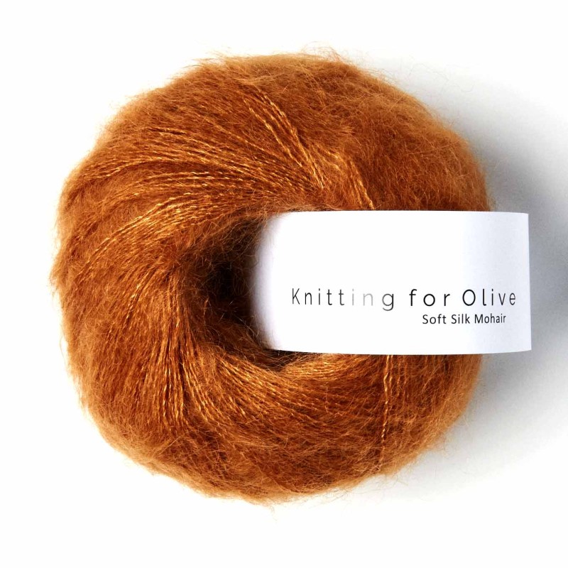 Soft Silk Mohair Copper RMS Knitting for Olive