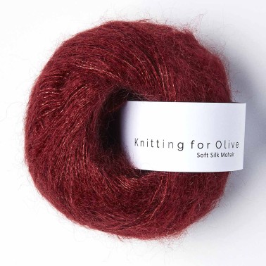 Soft Silk Mohair Claret RMS Knitting for Olive