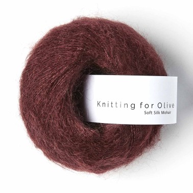 Soft Silk Mohair Bordeaux RMS Knitting for Olive