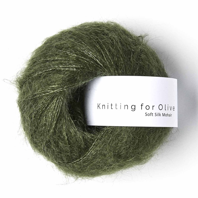 Soft Silk Mohair Bottle Green RMS Knitting for Olive