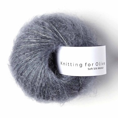 Soft Silk Mohair Dusty Petroleum Blue RMS Knitting for Olive