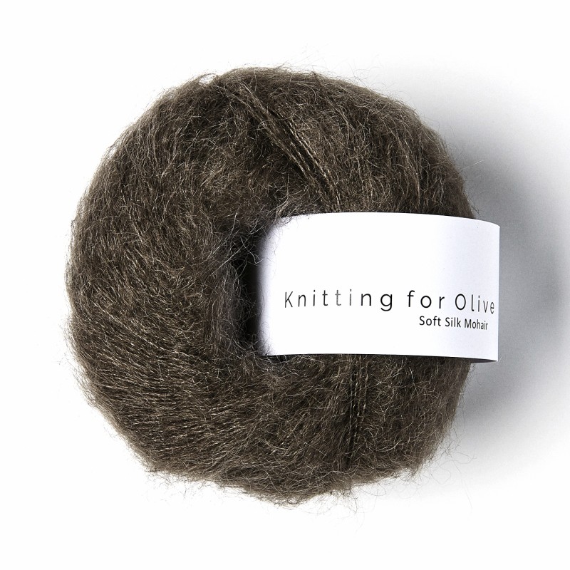Soft Silk Mohair Dark Moose RMS Knitting for Olive