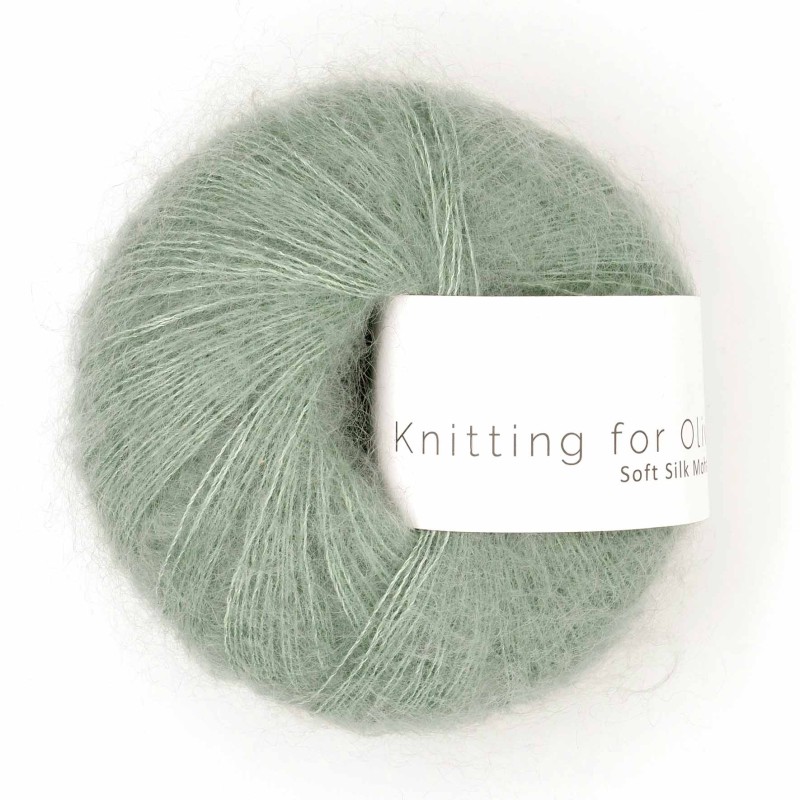 Soft Silk Mohair Eucalyptus RMS Knitting for Olive