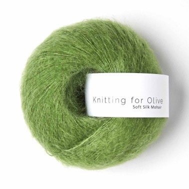 Soft Silk Mohair Clover Green RMS Knitting for Olive