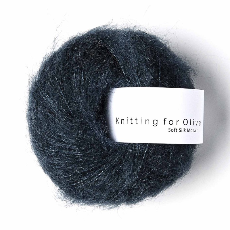 Knitting For Olive Soft Silk Mohair Deep Petroleum Blue Mohair Strong, Responsibly and ethically sourced