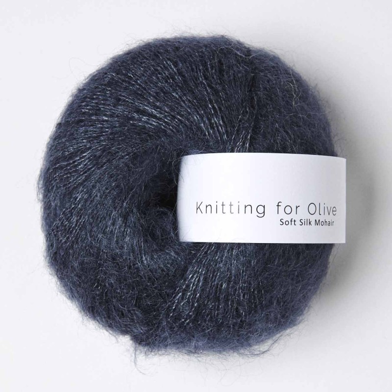 Soft Silk Mohair Dusty Blue Whale RMS Knitting for Olive