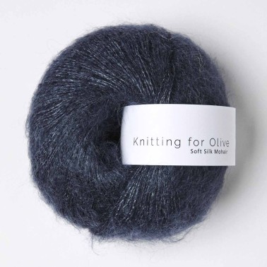 Soft Silk Mohair Dusty Blue Whale RMS Knitting for Olive