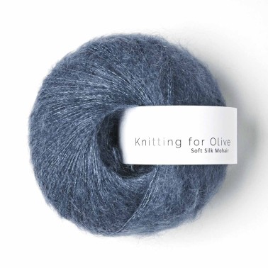 Soft Silk Mohair Blue Jeans RMS Knitting for Olive