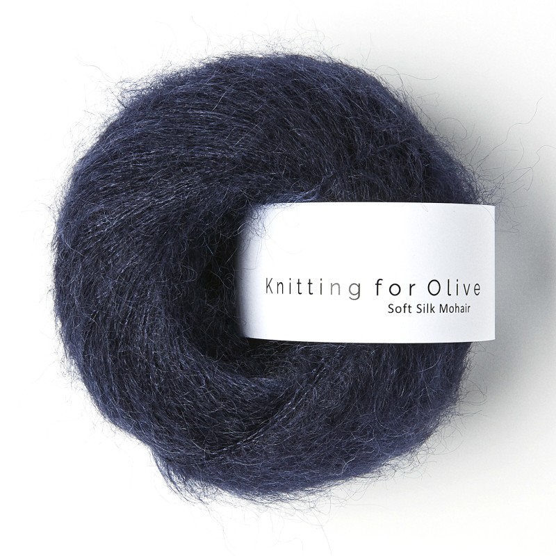 Knitting For Olive Soft Silk Mohair Navy Blue  Mohair Strong, Responsibly and ethically sourced