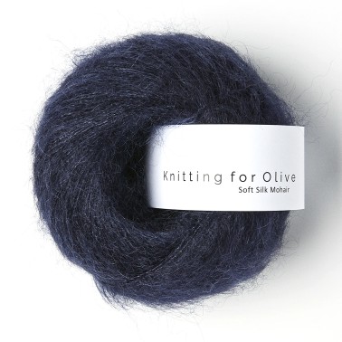 Knitting For Olive Soft Silk Mohair Navy Blue  Mohair Strong, Responsibly and ethically sourced