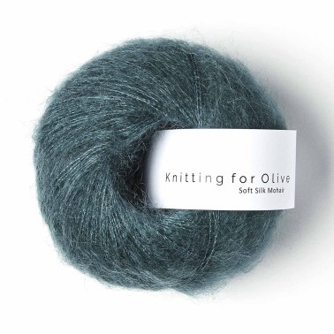 Knitting For Olive Soft Silk Mohair Petroleum Green mohair duradero y obtenido éticamente