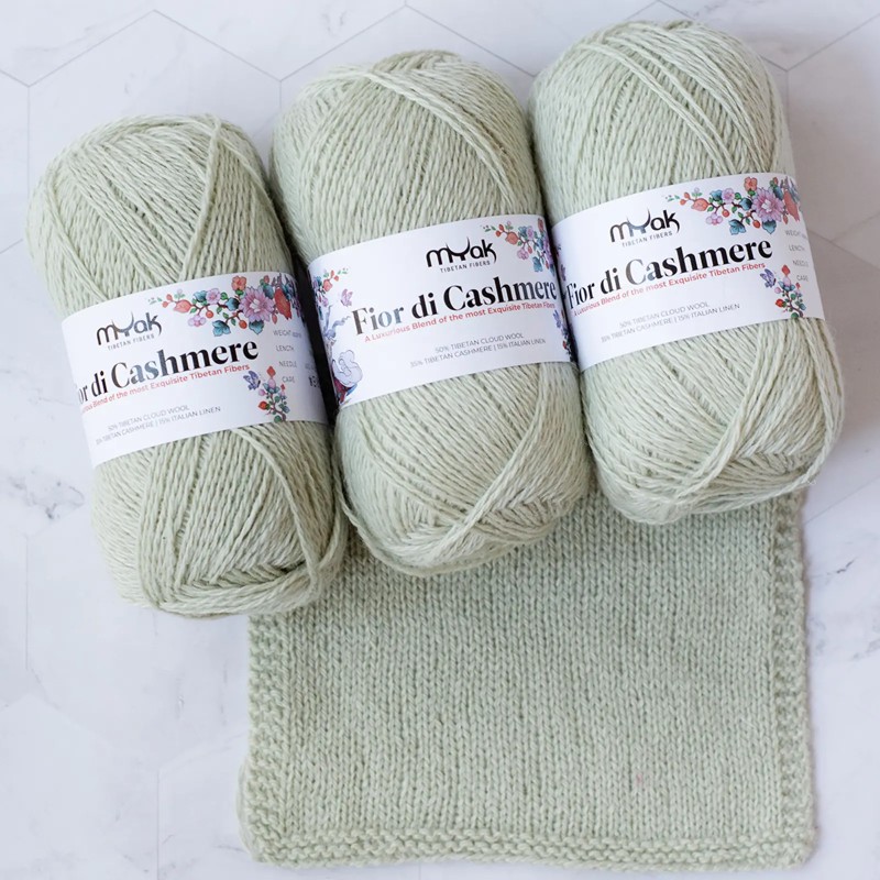 mYak Flor di Cashmere Beach Sage la elegancia del cashmere