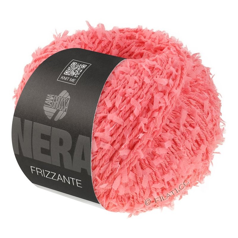 Lana Grossa Frizzante 13 Coral pink Hilo de Algodón con Efecto fleco  – Comprar Online
