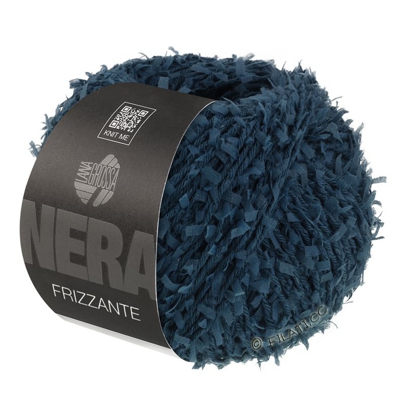 Lana Grossa Frizzante 07 Blue Hilo de Algodón con Efecto fleco  – Comprar Online