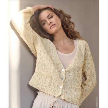 Popcorn 01 Beige Yellow Orange Fil noué 100 % coton – Achetez en ligne