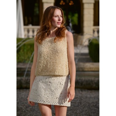 Lana Grossa Frizzante 01 Yellow Beige Laine de coton à effet franges – Achetez en ligne