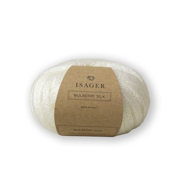 Isager Mulberry Silk E0 Cream hilo grosor lace