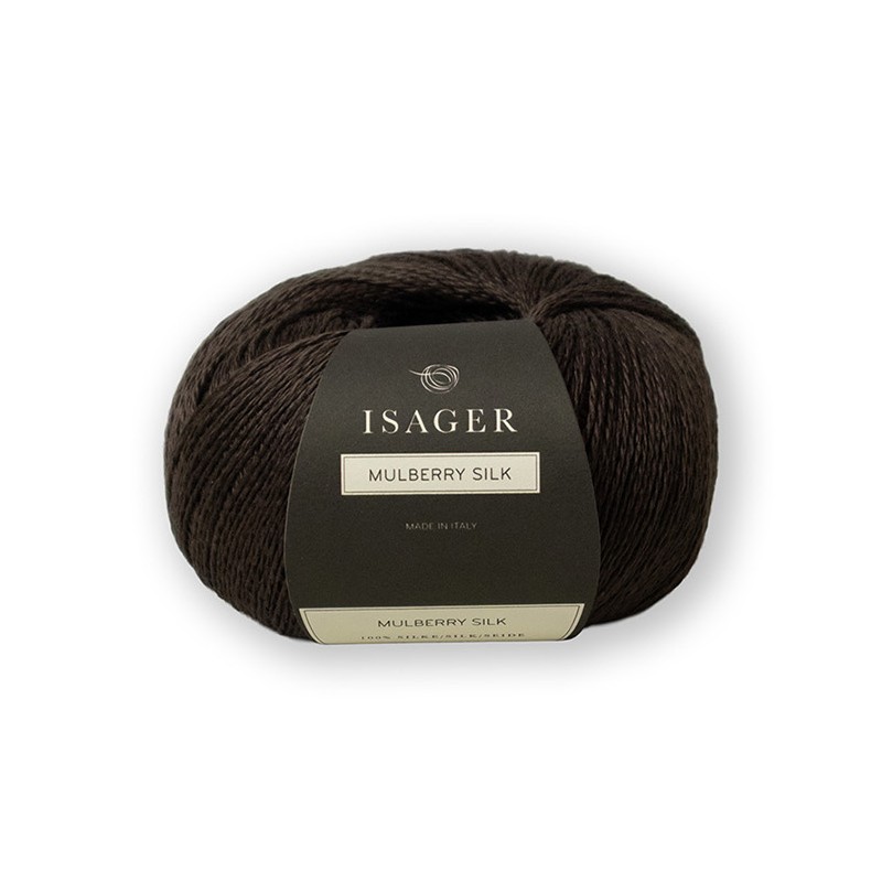 Isager Mulberry Silk Chestnut hilo grosor lace