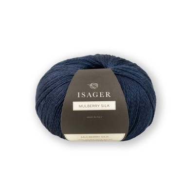 Isager Mulberry Silk Navy hilo grosor lace