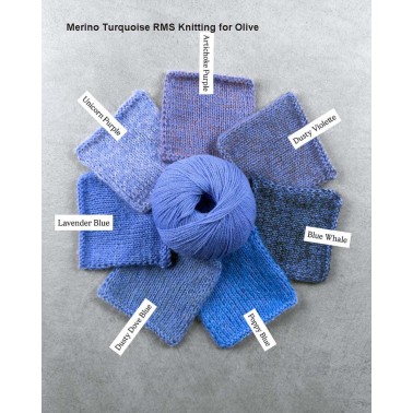 Merino Lavender Blue RMS Knitting for Olive