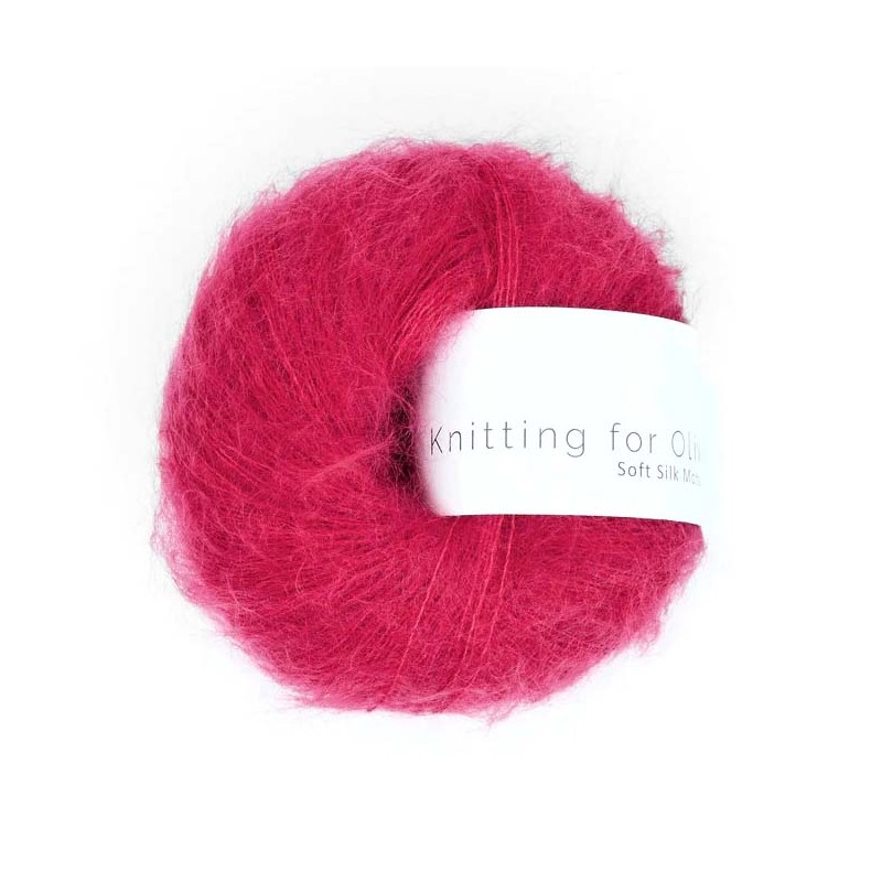Knitting For Olive Soft Silk Mohair Red Currant. Mohair Strong, Responsibly and ethically sourced