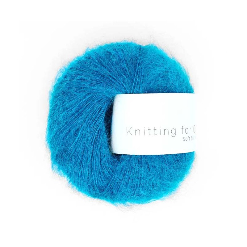 Knitting For Olive Soft Silk Mohair Blue Tilt, mohair duradero y obtenido éticamente