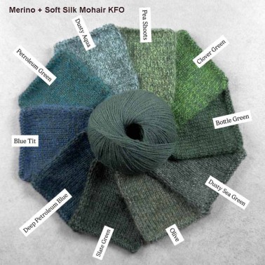 Merino Slate Green RMS Knitting for Olive fingering laine très douce