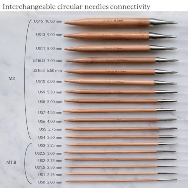 SeeKnit Agujas Koshitsu Curve Bamboo Circulares Intercambiables