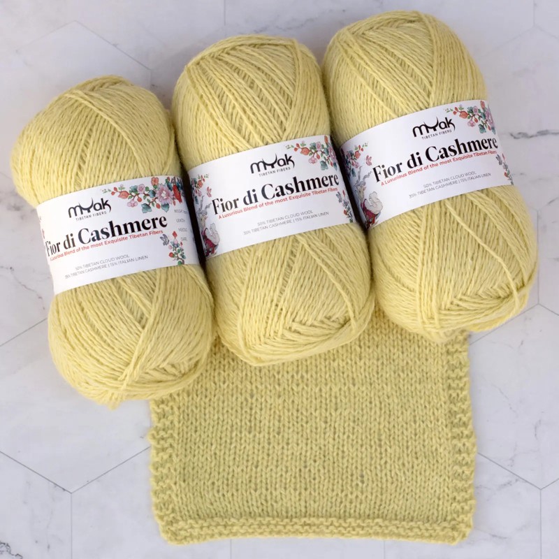 mYak Flor di Cashmere Mellow Yellow la elegancia del cashmere