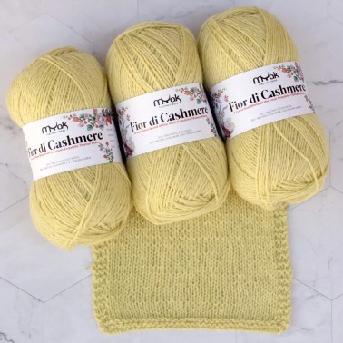 mYak Flor di Cashmere Mellow Yellow la elegancia del cashmere