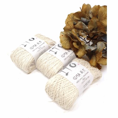 Ito Yarns Gima 8.5 White 035 hilo tipo cinta