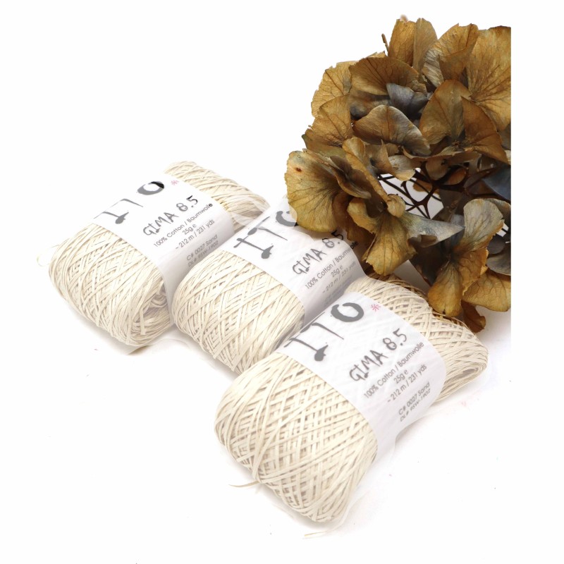 Ito Yarns Gima 8.5 White 035 hilo tipo cinta