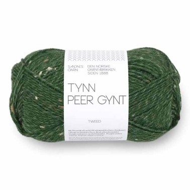 Tynn Peer Gynt 8085 Forest Green Tweed lana noruega de Sandnes Garn fingering