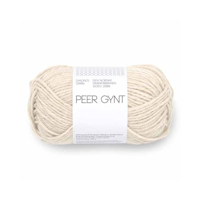 Sandnes Garn Peer Gynt DK 2641 Natural Mottled lana noruega 100%