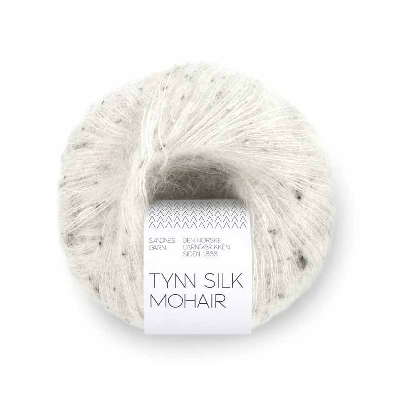 Tynn Silk Mohair 1199 Salt and Pepper Tweed Sandnes Garn