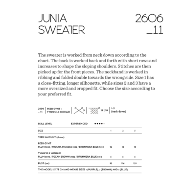 Sandnes Garn Junia Sweater individual pattern 2606 11