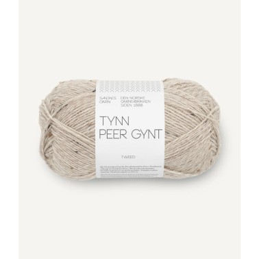 Tynn Peer Gynt 2655 Beige Tweed lana noruega de Sandnes Garn fingering