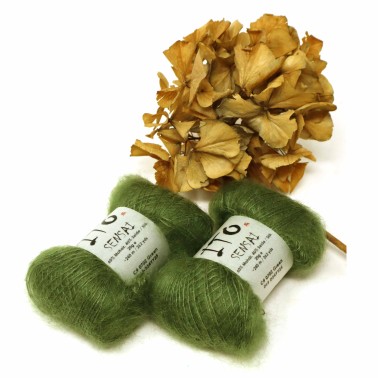 Ito Sensai Green 702 vibrant colours in an unique mohair and silk fil
